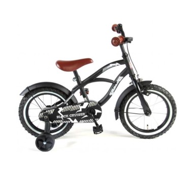 VOLARE Dječji bicikl Cruiser, 14", crni, s pomoćnim kotačima